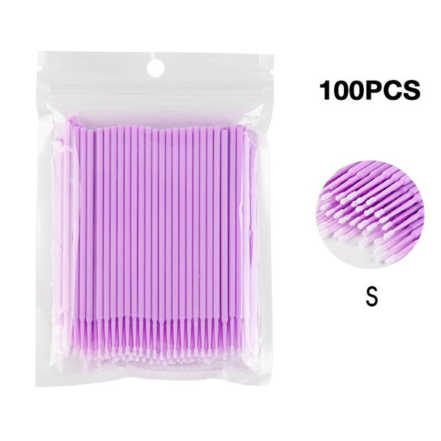 100PCS/Lot Disposable Eyelash Brushes Swab Microbrushes