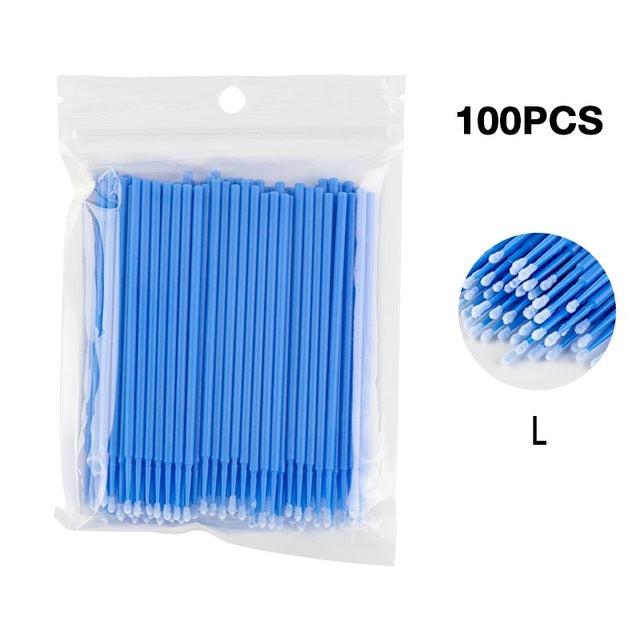 100PCS/Lot Disposable Eyelash Brushes Swab Microbrushes