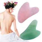 Load image into Gallery viewer, Rose Quartz Jade Guasha Board Natural Stone Scraper

