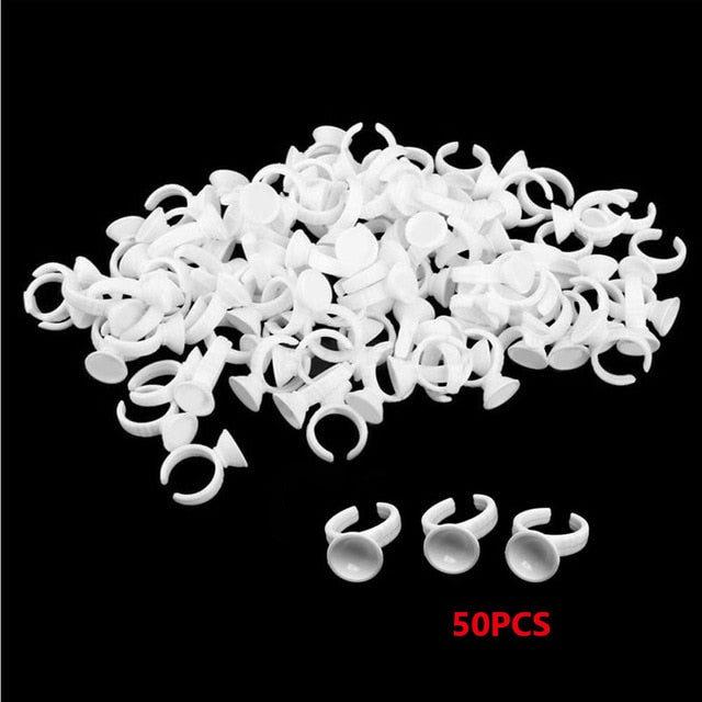 50Pcs Eyelash Extension Glue Rings