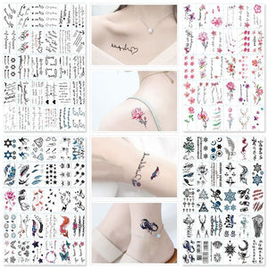 30Pcs/Set No Repeat Temporary Tattoo Stickers Waterproof Tattoos For Women