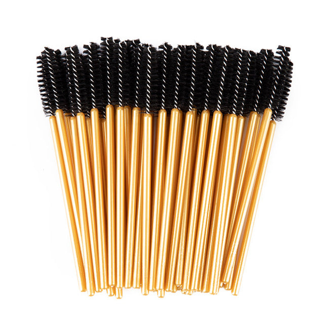 zwellbe New Good Quality Disposable 25 Pcs/Pack Eyelash Eye Lash Makeup Brush