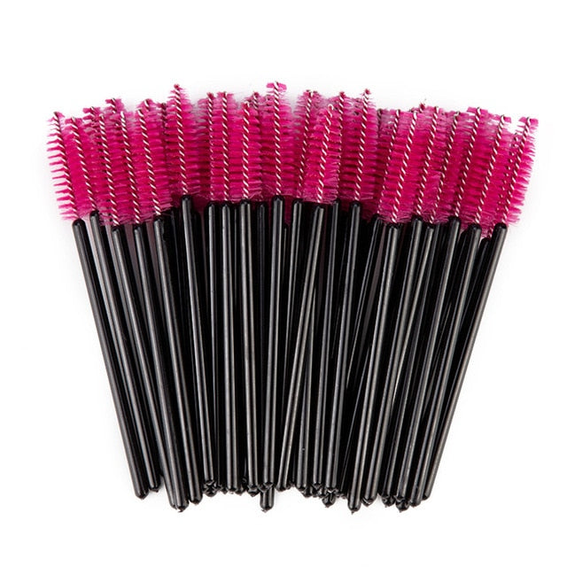 zwellbe New Good Quality Disposable 25 Pcs/Pack Eyelash Eye Lash Makeup Brush