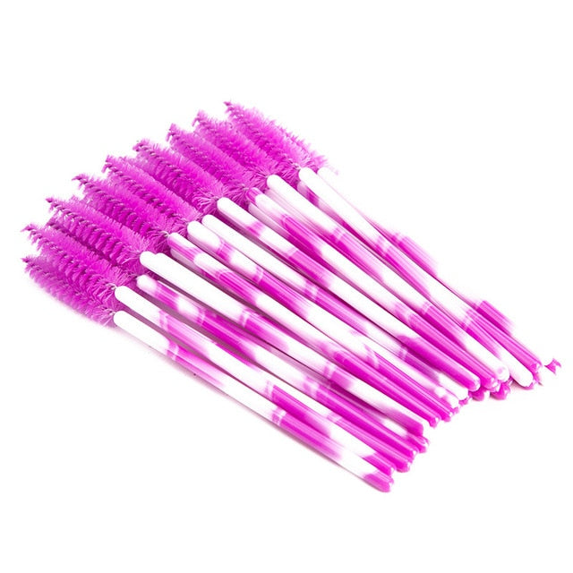 zwellbe New Good Quality Disposable 25 Pcs/Pack Eyelash Eye Lash Makeup Brush