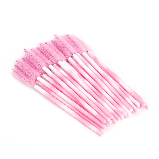 zwellbe New Good Quality Disposable 25 Pcs/Pack Eyelash Eye Lash Makeup Brush