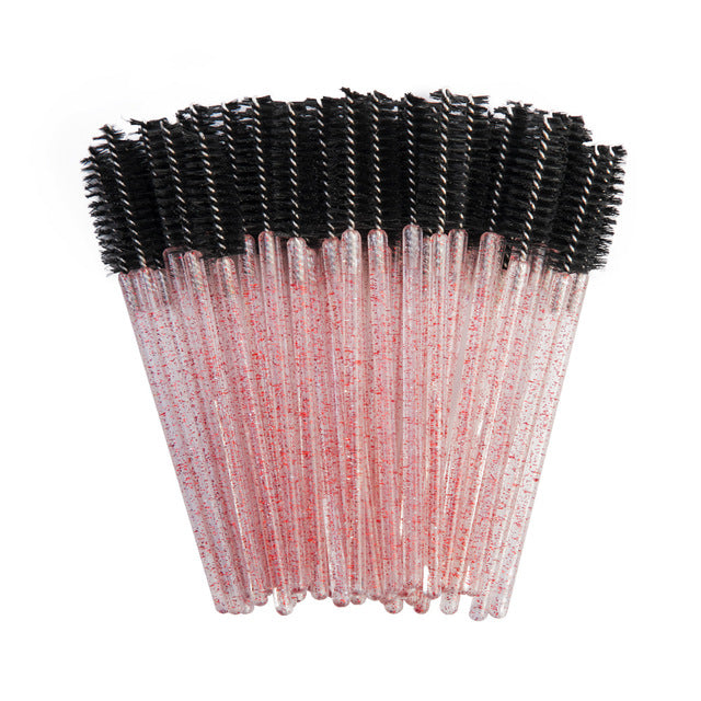 zwellbe New Good Quality Disposable 25 Pcs/Pack Eyelash Eye Lash Makeup Brush