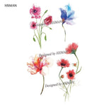 Load image into Gallery viewer, HXMAN Flower Temporary Tattoos for Women Hand Tattoo Sticker
