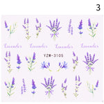 Load image into Gallery viewer, 1 Sheet Nail Sticker Flower Leaves Slider Transfer Nail Stickers
