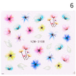 Load image into Gallery viewer, 1 Sheet Nail Sticker Flower Leaves Slider Transfer Nail Stickers
