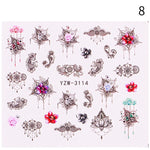 Load image into Gallery viewer, 1 Sheet Nail Sticker Flower Leaves Slider Transfer Nail Stickers
