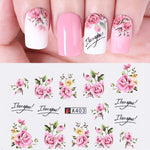 Load image into Gallery viewer, 1 Sheet Nail Sticker Flower Leaves Slider Transfer Nail Stickers
