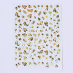 Load image into Gallery viewer, 1 Sheet Nail Sticker Flower Leaves Slider Transfer Nail Stickers
