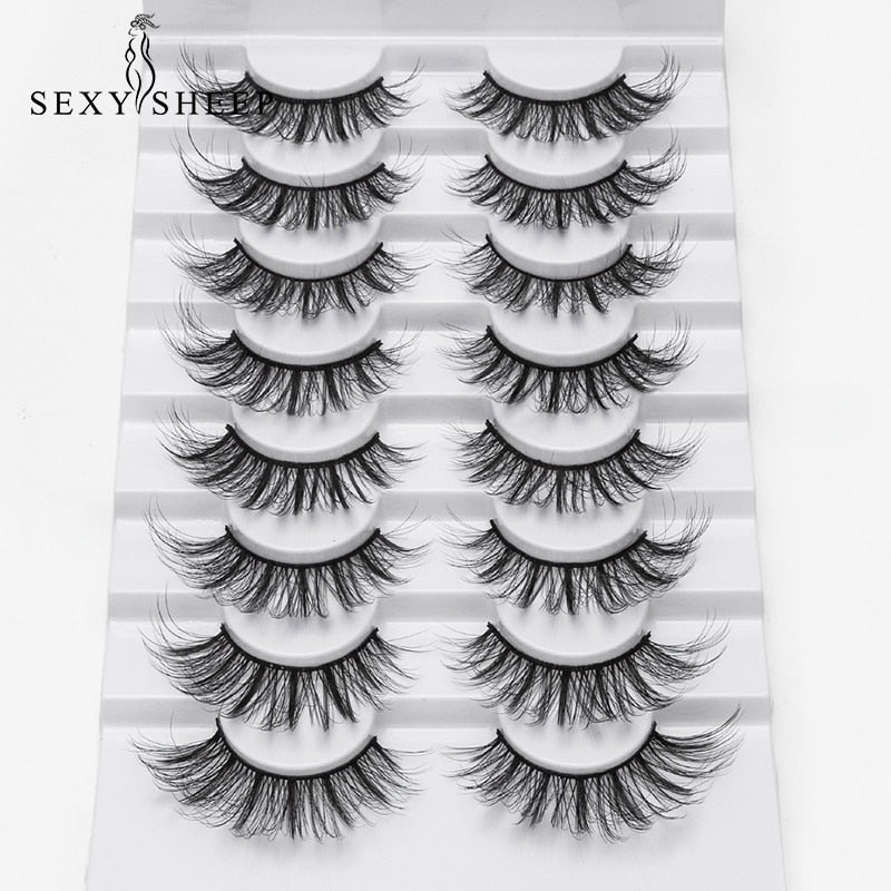 SEXYSHEEP 4/8 pairs 3D Mink Lashes Natural False Eyelashes