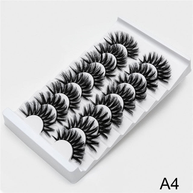 SEXYSHEEP 4/8 pairs 3D Mink Lashes Natural False Eyelashes