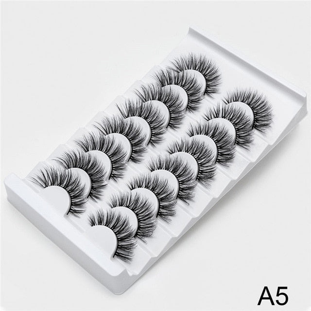 SEXYSHEEP 4/8 pairs 3D Mink Lashes Natural False Eyelashes