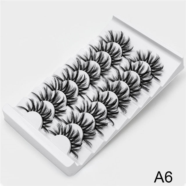 SEXYSHEEP 4/8 pairs 3D Mink Lashes Natural False Eyelashes