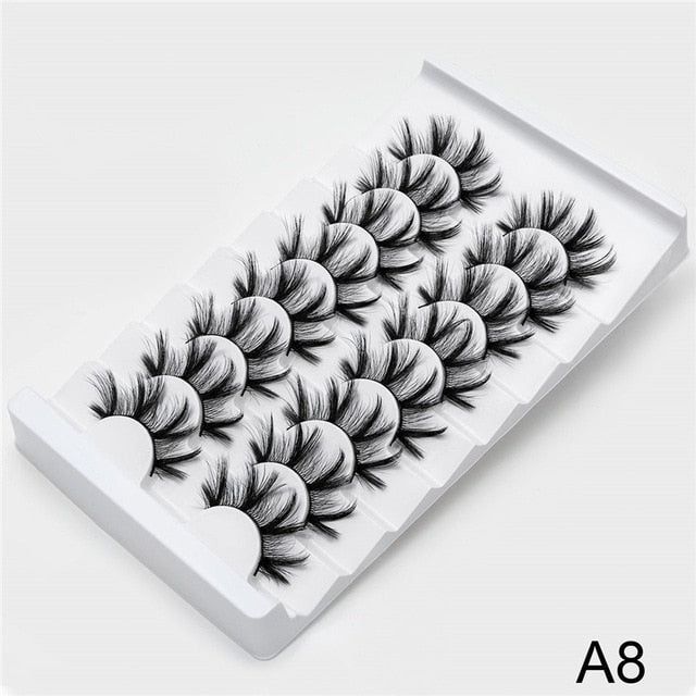 SEXYSHEEP 4/8 pairs 3D Mink Lashes Natural False Eyelashes