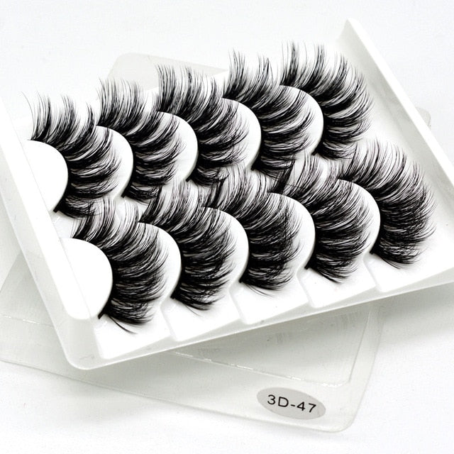 SEXYSHEEP 4/8 pairs 3D Mink Lashes Natural False Eyelashes