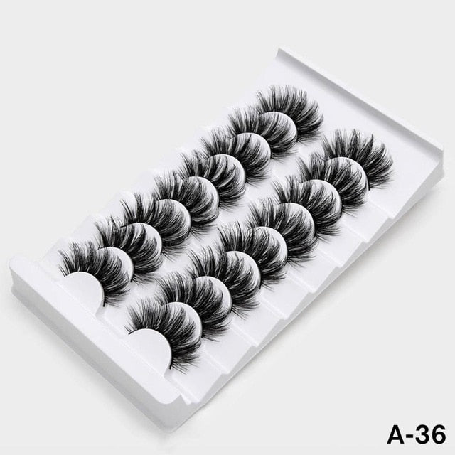 SEXYSHEEP 4/8 pairs 3D Mink Lashes Natural False Eyelashes