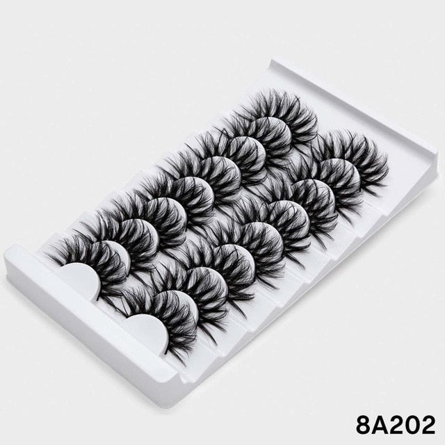 SEXYSHEEP 4/8 pairs 3D Mink Lashes Natural False Eyelashes