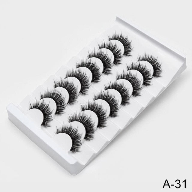 SEXYSHEEP 4/8 pairs 3D Mink Lashes Natural False Eyelashes