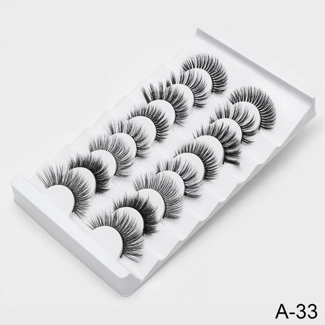 SEXYSHEEP 4/8 pairs 3D Mink Lashes Natural False Eyelashes