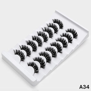 SEXYSHEEP 4/8 pairs 3D Mink Lashes Natural False Eyelashes