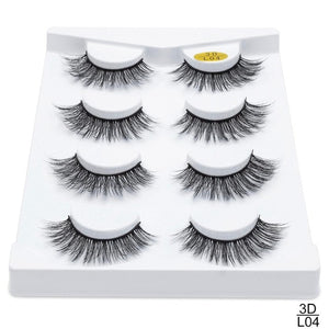 SEXYSHEEP 4/8 pairs 3D Mink Lashes Natural False Eyelashes