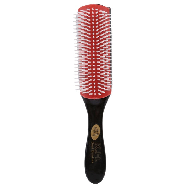 20.5cm Length Anti-static 9 Rows Hair Brush Handcraft Hairbrush