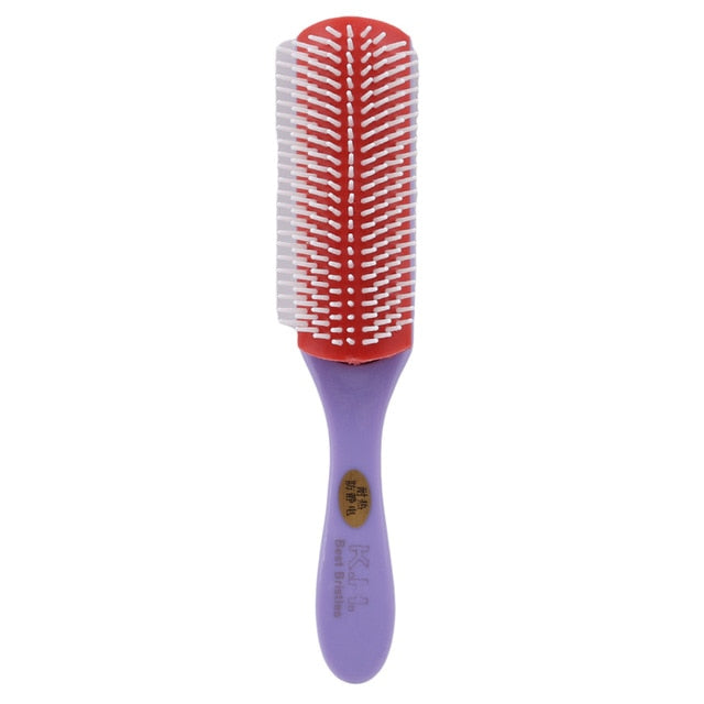 20.5cm Length Anti-static 9 Rows Hair Brush Handcraft Hairbrush