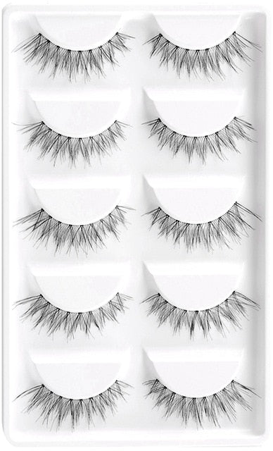 CLOTHOBEAUTY 5 Pairs False Eyelashes,Long Thick Reusable Makeup