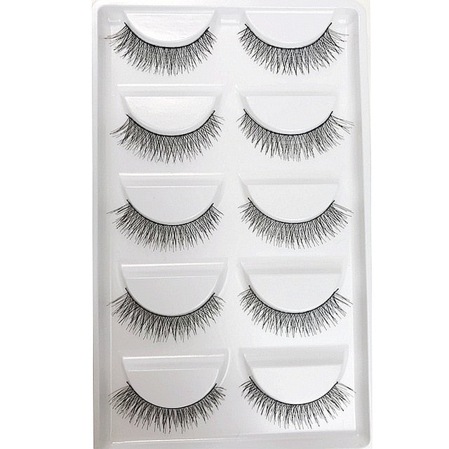 CLOTHOBEAUTY 5 Pairs False Eyelashes,Long Thick Reusable Makeup