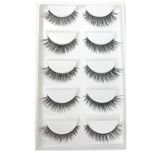 CLOTHOBEAUTY 5 Pairs False Eyelashes,Long Thick Reusable Makeup