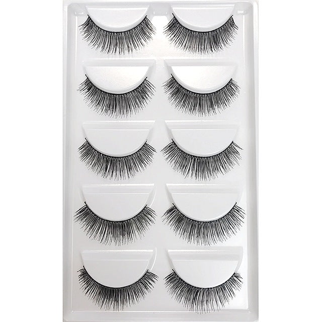 CLOTHOBEAUTY 5 Pairs False Eyelashes,Long Thick Reusable Makeup