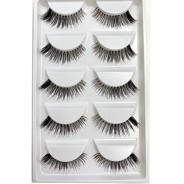 CLOTHOBEAUTY 5 Pairs False Eyelashes,Long Thick Reusable Makeup