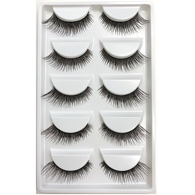 CLOTHOBEAUTY 5 Pairs False Eyelashes,Long Thick Reusable Makeup