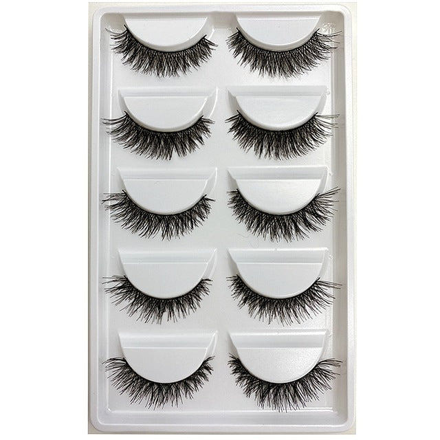 CLOTHOBEAUTY 5 Pairs False Eyelashes,Long Thick Reusable Makeup