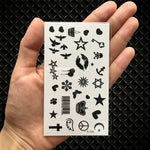 Load image into Gallery viewer, Hot Small Sexy Lips Leaf Black Cartoon Temporary Tattoo Cute Star Tattoo Sticker
