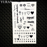 Load image into Gallery viewer, Hot Small Sexy Lips Leaf Black Cartoon Temporary Tattoo Cute Star Tattoo Sticker
