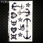 Load image into Gallery viewer, Hot Small Sexy Lips Leaf Black Cartoon Temporary Tattoo Cute Star Tattoo Sticker
