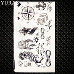 Load image into Gallery viewer, Hot Small Sexy Lips Leaf Black Cartoon Temporary Tattoo Cute Star Tattoo Sticker
