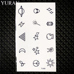 Load image into Gallery viewer, Hot Small Sexy Lips Leaf Black Cartoon Temporary Tattoo Cute Star Tattoo Sticker
