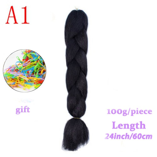 MERISIHAIR 24 inch Jumbo Braids Long Ombre Jumbo Synthetic Braiding Hair