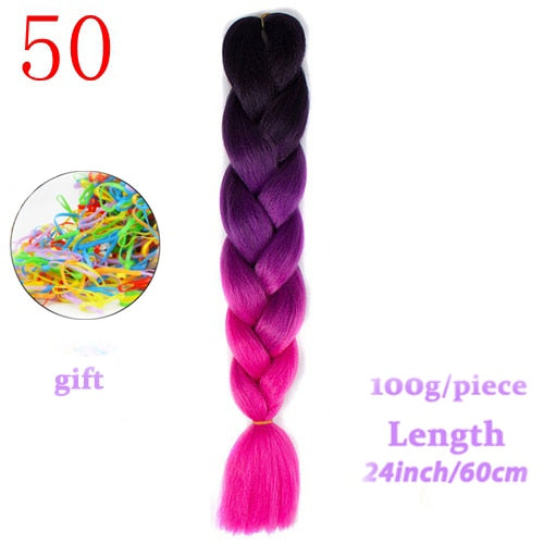 MERISIHAIR 24 inch Jumbo Braids Long Ombre Jumbo Synthetic Braiding Hair