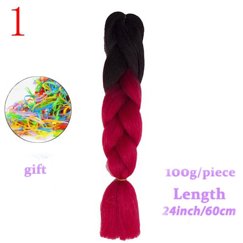 MERISIHAIR 24 inch Jumbo Braids Long Ombre Jumbo Synthetic Braiding Hair