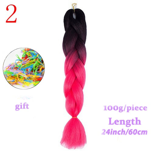 MERISIHAIR 24 inch Jumbo Braids Long Ombre Jumbo Synthetic Braiding Hair