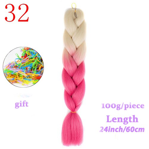 MERISIHAIR 24 inch Jumbo Braids Long Ombre Jumbo Synthetic Braiding Hair