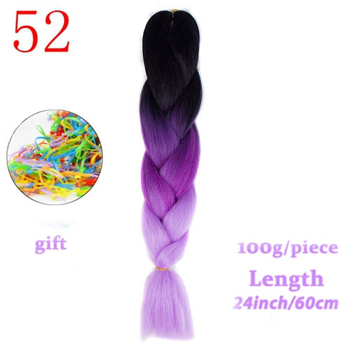 MERISIHAIR 24 inch Jumbo Braids Long Ombre Jumbo Synthetic Braiding Hair