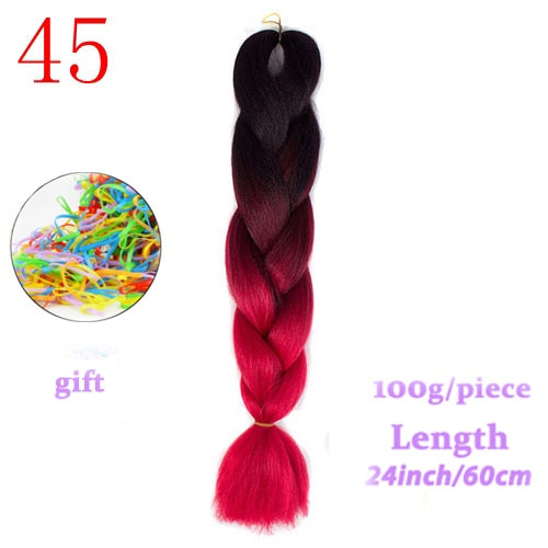 MERISIHAIR 24 inch Jumbo Braids Long Ombre Jumbo Synthetic Braiding Hair