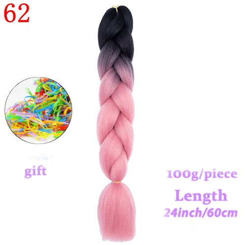 MERISIHAIR 24 inch Jumbo Braids Long Ombre Jumbo Synthetic Braiding Hair